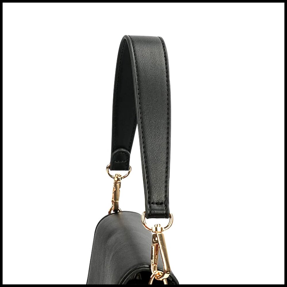 Faux Leather Crossbody Bag Straps Replacement DIY Handbag Silver Clasps